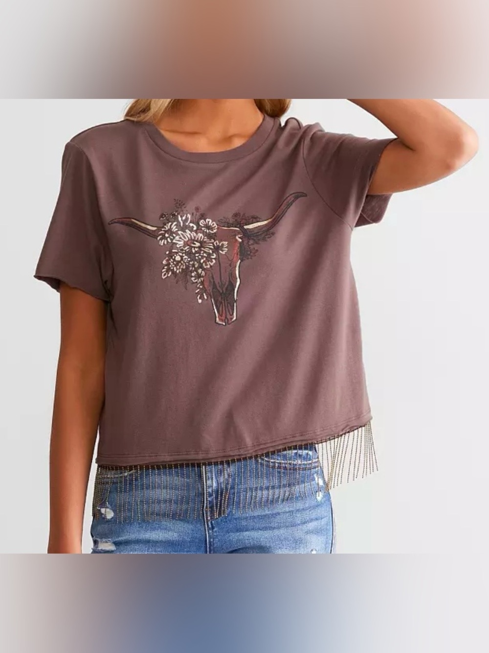 Steer Head Cropped T-Shirt